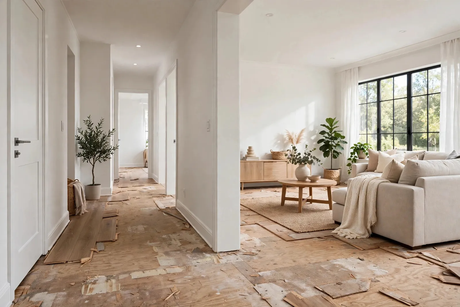 Before photo,  Open Main Level in Carrington, by Waldorf Luxury Vinyl Plank Company